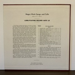 Folk Music Of The United States – Negro Work Songs And Calls, Vinyl LP Record