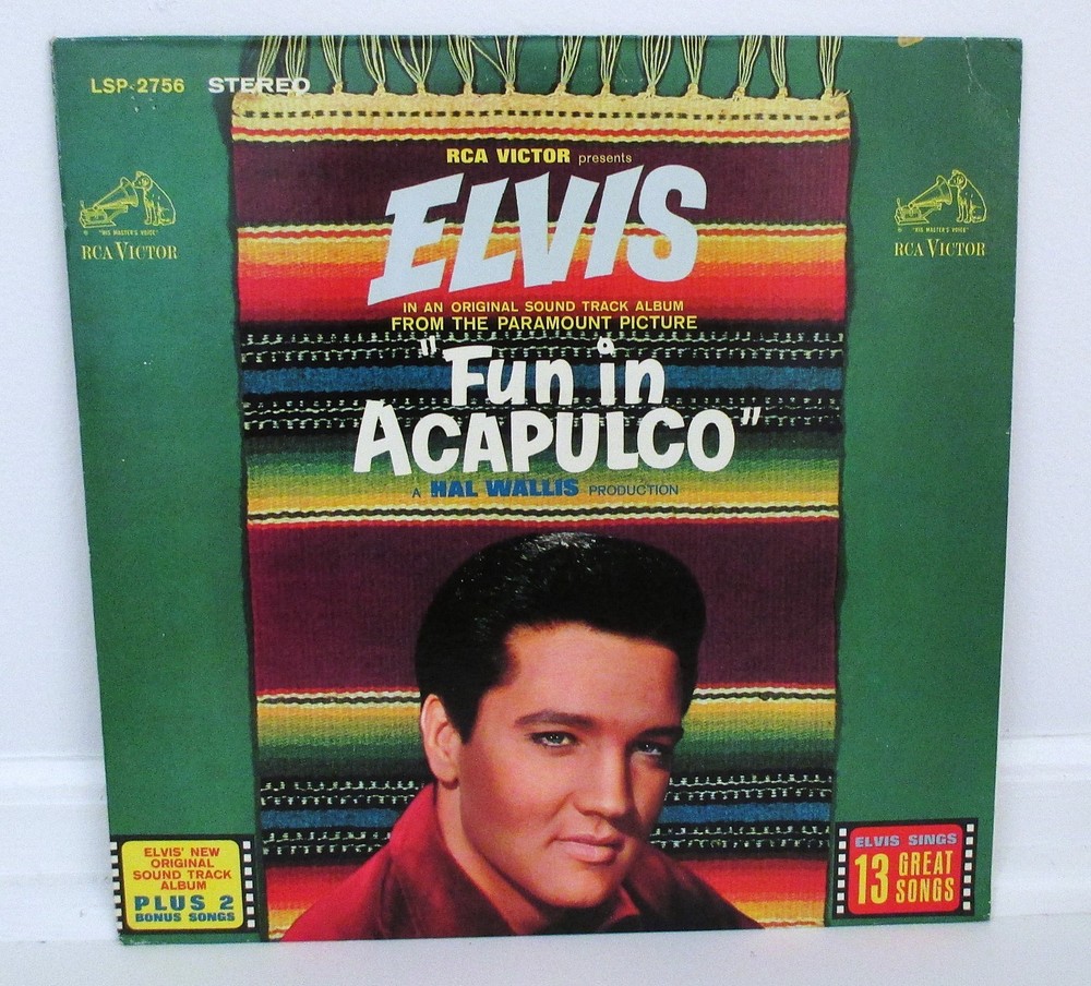 Elvis Fun In Acapulco RCA Victor STEREO ORIG Black Label Dog Top Center M-/VG++