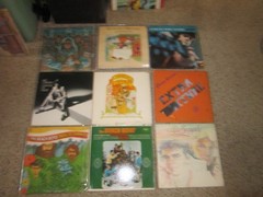 Nine Vintage Classic Rock, Pop, Blues, Folk, Beach LP Record Albums