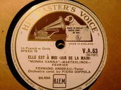 1928 FERNAND ANSSEAU PARIS MONA VANNA Elle est a Moi/ Air de Prinzivalle HMV