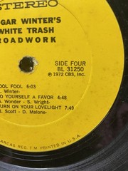 Edgar Winter’s White Trash Roadwork Epic 1972 Rick Derringer Vintage Vinyl