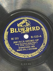 Rare Bluebird Talking Spoken Word – Paul Revere Ride – America Grows Up – 78