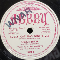 1952 CHARLIE SPIVAK Orchestra 78 10 inch ABBEY 15068 VG Shellac DISC JOCKEY
