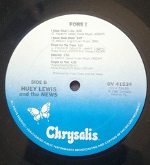 Huey Lewis and the News – Fore! Vinyl LP 1986 Chrysalis OV 41534 NM/NM