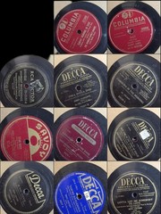 Vintage 78 Record Lot of 41 1920s-50s Victor Decca Columbia Shellac Jazz Country