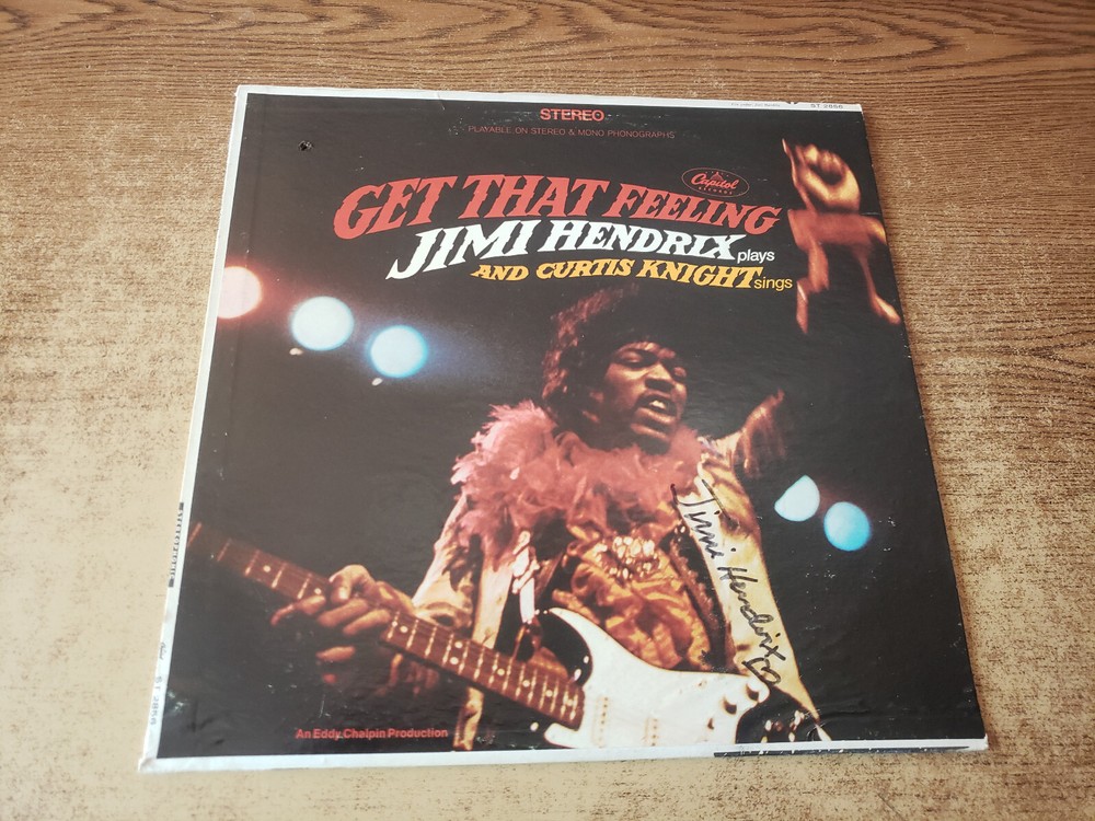 1960s VG+ AUTOGRAPH JIMI HENDRIX Get That Feeling SEE NOTES! COVER ONLY NO LP