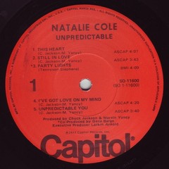 Natalie Cole, Unpredictable, (LP, Album, Los), VG+, 3983062372
