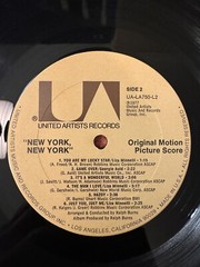 New York, New York Original Film Score LP Record UA-LA750-L2 Minelli Deniro NM