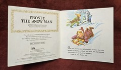 FROSTY THE SNOWMAN Little Golden Book Read Along Book & Record VG