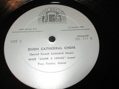 1955 DIJON CATHEDRAL CHOIR Sacred French Music LP Period SPL711 Christian NM