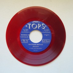 TOPS 1950s PARADE of HITS ALBUM, 4 RED VINYL 45 RPM RECORDS