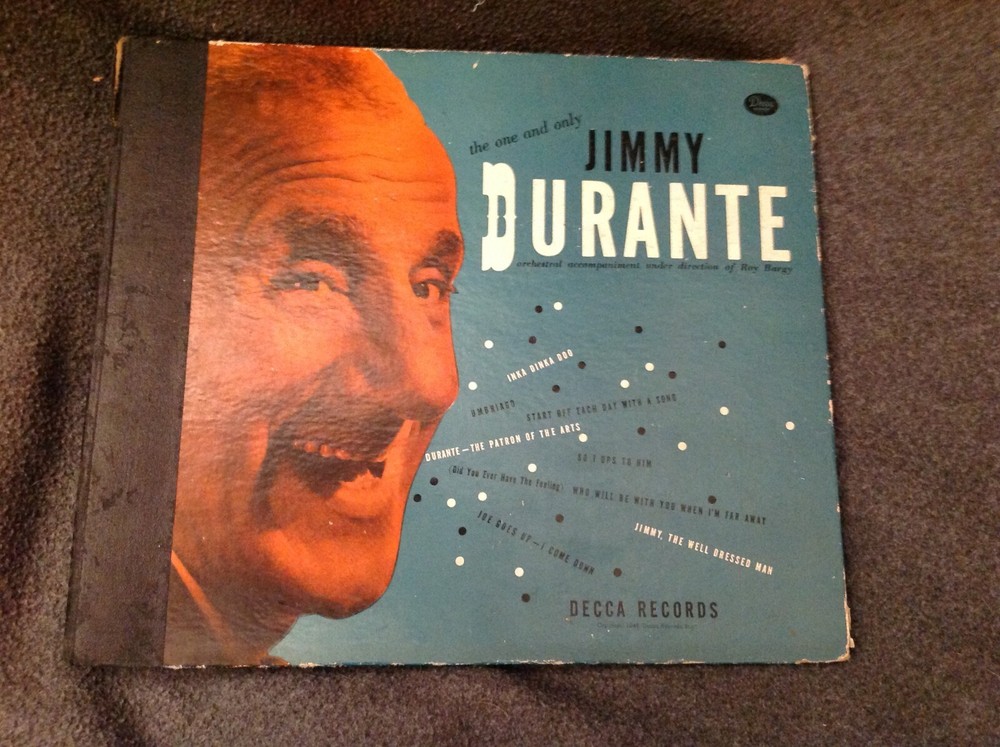 JIMMY DURANTE The One And Only 4x 10″ 1944 78 Shellac Album Decca A-442 EX