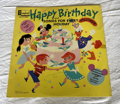 33 LP Vinyl Album Record Disneyland Happy Birthday Songs for Every Holiday 1964