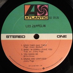 Led Zeppelin ‎– Led Zeppelin LP 1977 US Reissue Specialty Pressing VG