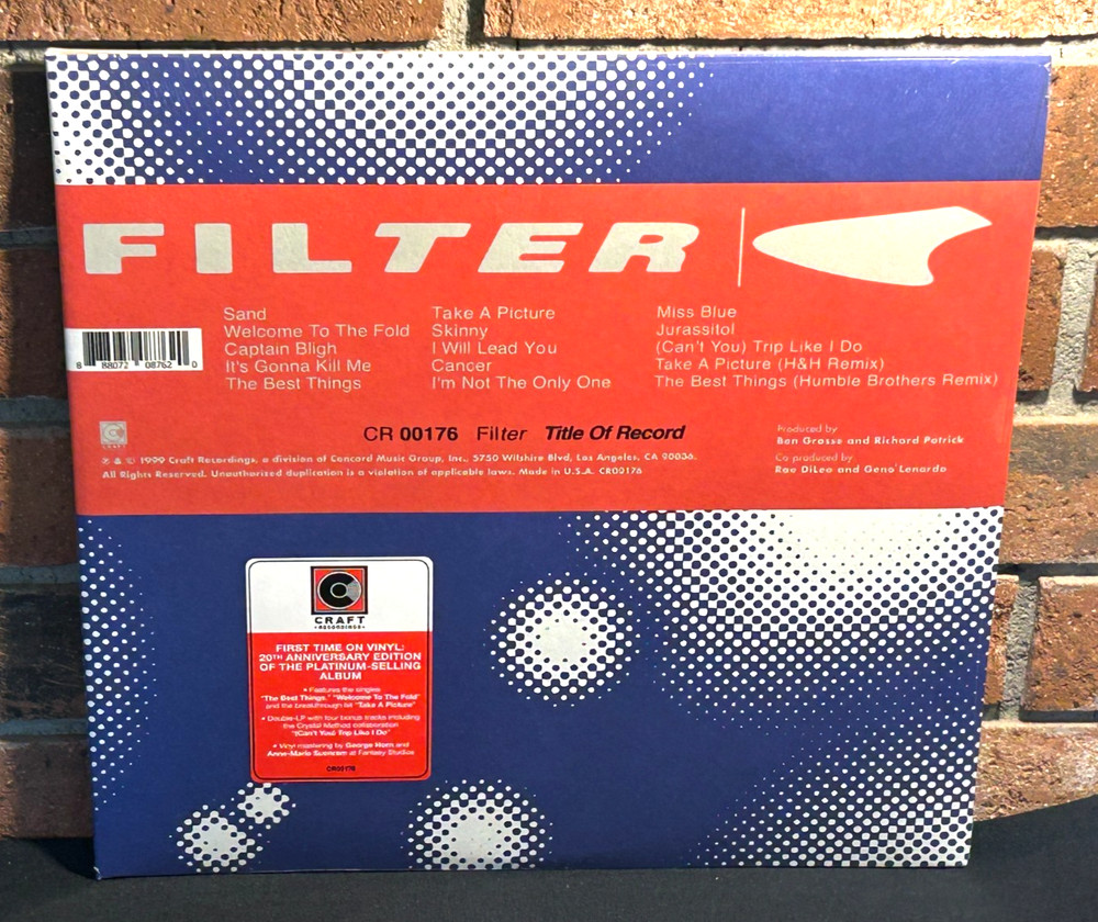FILTER – Title of Record, Ltd 1st Press 2LP BLACK VINYL Gatefold New& Sealed!
