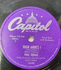 Yma Sumac – Voice Of The Xtabay – Capitol CD 244 – 78 Rpm Box Set – 1950