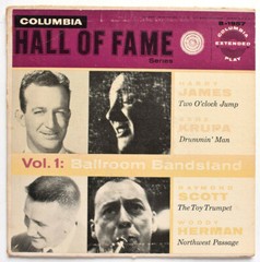 COLUMBIA HALL OF FAME VOL.1 BALLROOM BAND 7″ EP RECORD GENE KRUPA HARRY JAMES