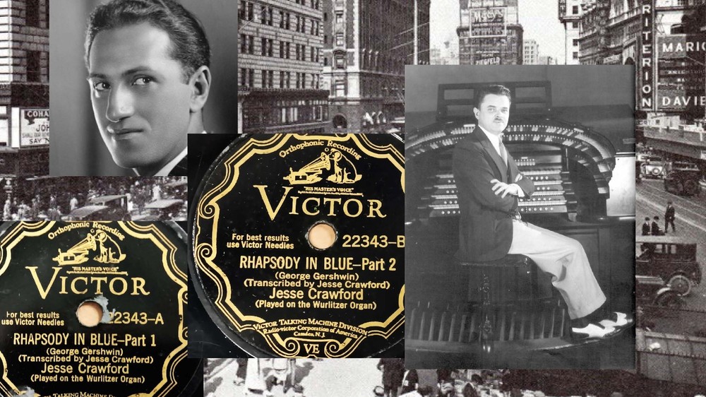 78 RPM GERSHWIN RHAPSODY IN BLUE-1920S WURLITZER-Crawford Victor Scroll