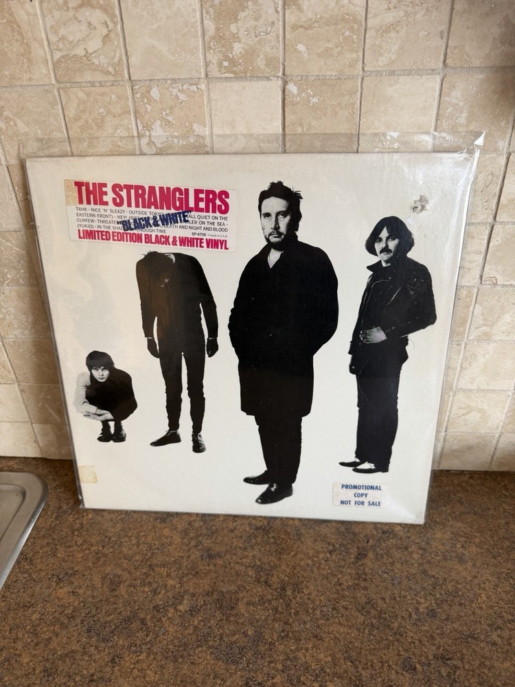 STRANGLERS~ BLACK & WHITE~ MEGA RARE~ PROMO~ SPLASH VINYL~A & M RECORD~ROCK~PUNK