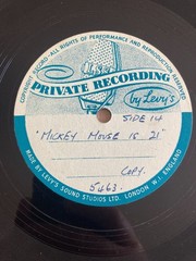 RARE DISNEY 7 x 78rpm Acetate MICKEY MOUSE 21st BIRTHDAY UK Radio Transcription