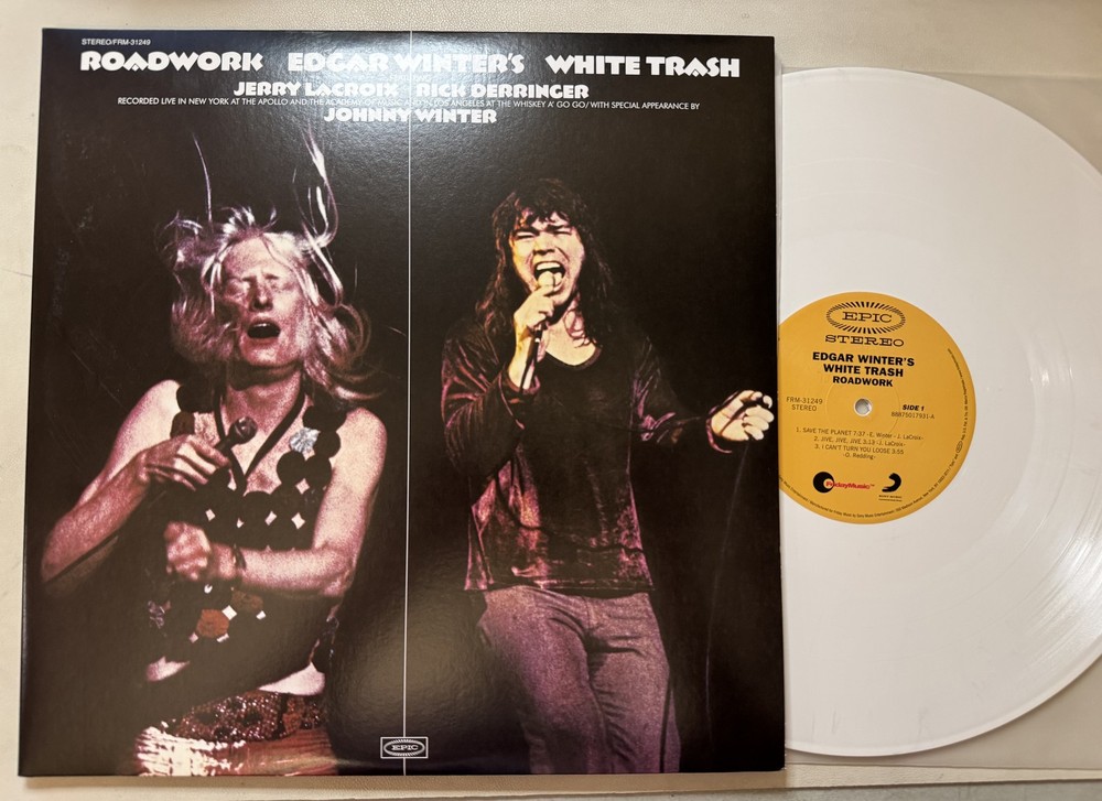 Edgar Winter’s White Trash – Roadwork (2xLP, Album, RE, RM, Whi) 2014 Epic, Sony