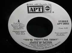 Choice of Colour 45 You’re Twenty-One Today mono/stereo Promo~North. Soul; NM