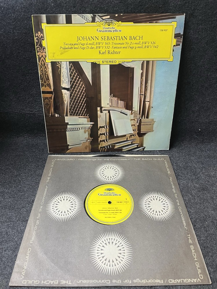 Vtg Vinyl Johann Sebastian Bach Karl Richter LP Deutsche Grammophon #138 907