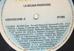 La Decada Prodigiosa Los Años 60 Lp Vinyl 1987 Latin Pop Rock Ballad Venezuela