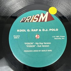 VTG Kool G Rap & DJ Polo Poison 12″ VINYL RECORD Prism Dub 1988