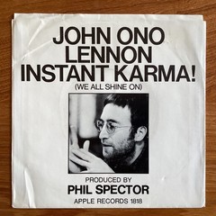 John Lennon Instant Karma dj promo one-sided Apple 1818 7″ 45 PS picture sleeve