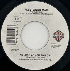 Fleetwood Mac-As Long As You Follow/Oh Well (Live) 45 Excellent (EX) Condition