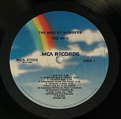 The Who – The Who By Numbers – 12” Vinyl LP (1980) MCA RECORDS – MCA 37002