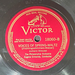 PHILADELPHIA ORCH 12 inch Blood Waltz 78 Shellac 1942 VICTOR RED SEAL 18060 VG