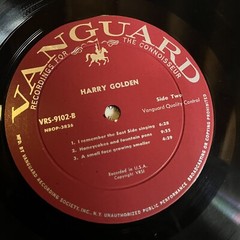 [RADIO/SPOKEN WORD]~EXC LP~HARRY GOLDEN~Self Titled~(author)~[1962~VANGUARD]~
