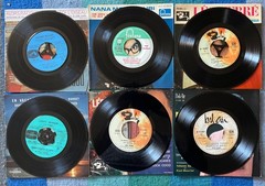 Lot of 6 French 45 Rpm EPs Vintage 1960’s Chansons VG+/VG+ Rare Vinyl France
