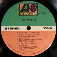 Led Zeppelin ‎– Led Zeppelin LP 1977 US Reissue Specialty Pressing VG