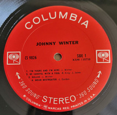 JOHNNY WINTER LP 1969 Columbia CS 9826