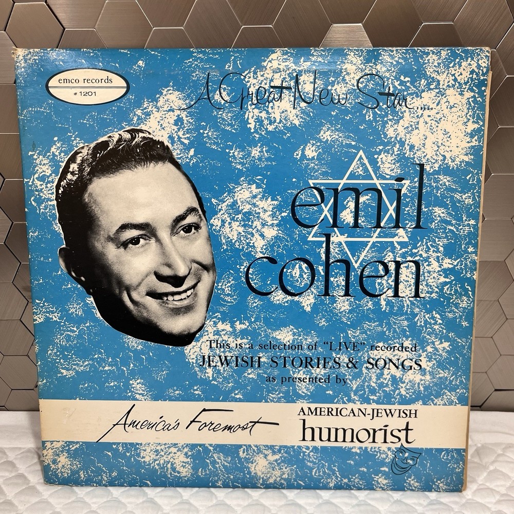 Emil Cohen American Jewish Humorist Autograph Vinyl LP Emco Records 1201 Signed