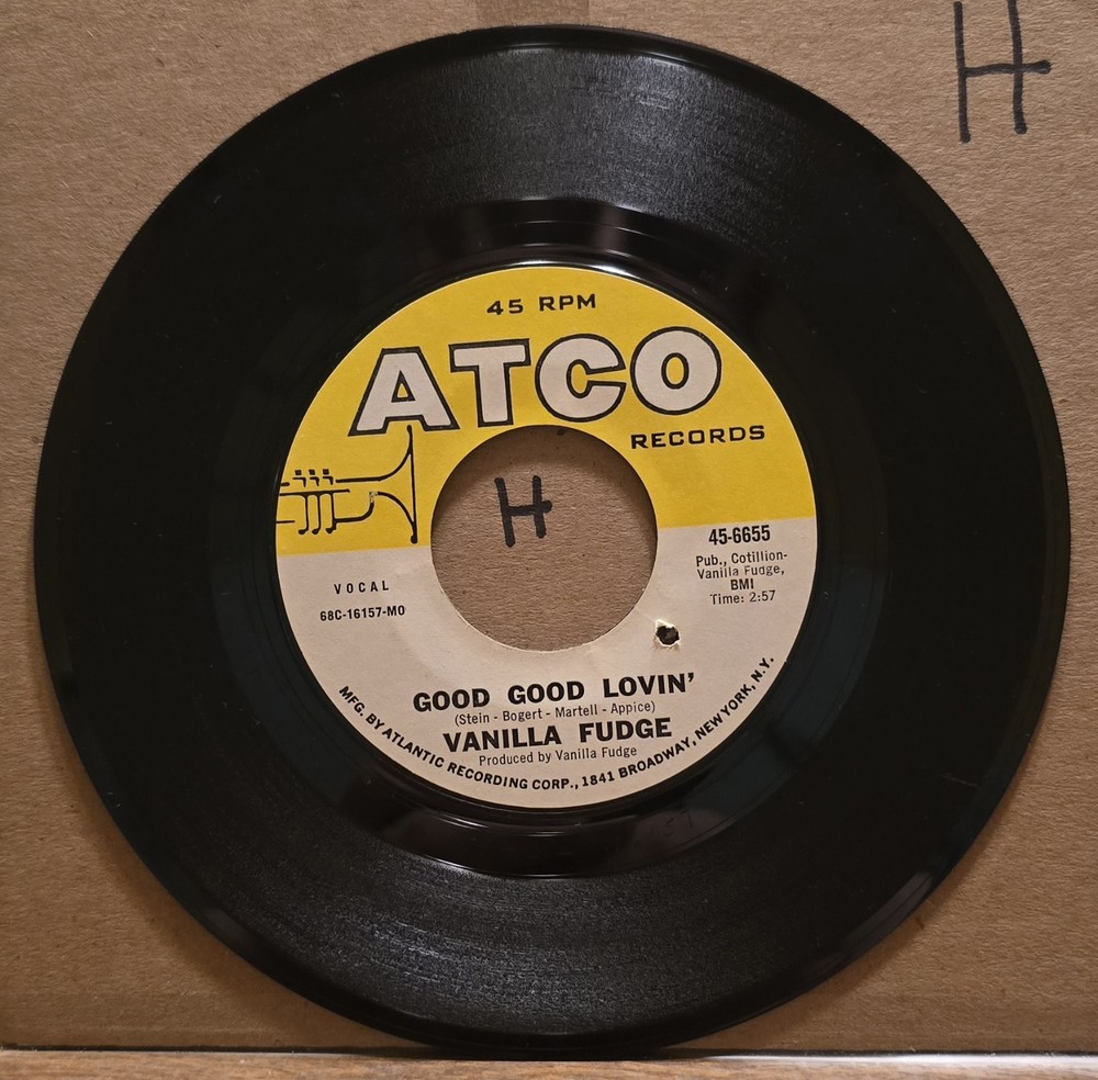 Vanilla Fudge: Good Good Lovin’/ Shotgun – ATCO Records 45rpm VG+
