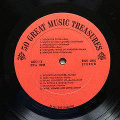 50 Great Music Treasures Famous Highlights From Operas, Symphonies, Ballet 2-LP
