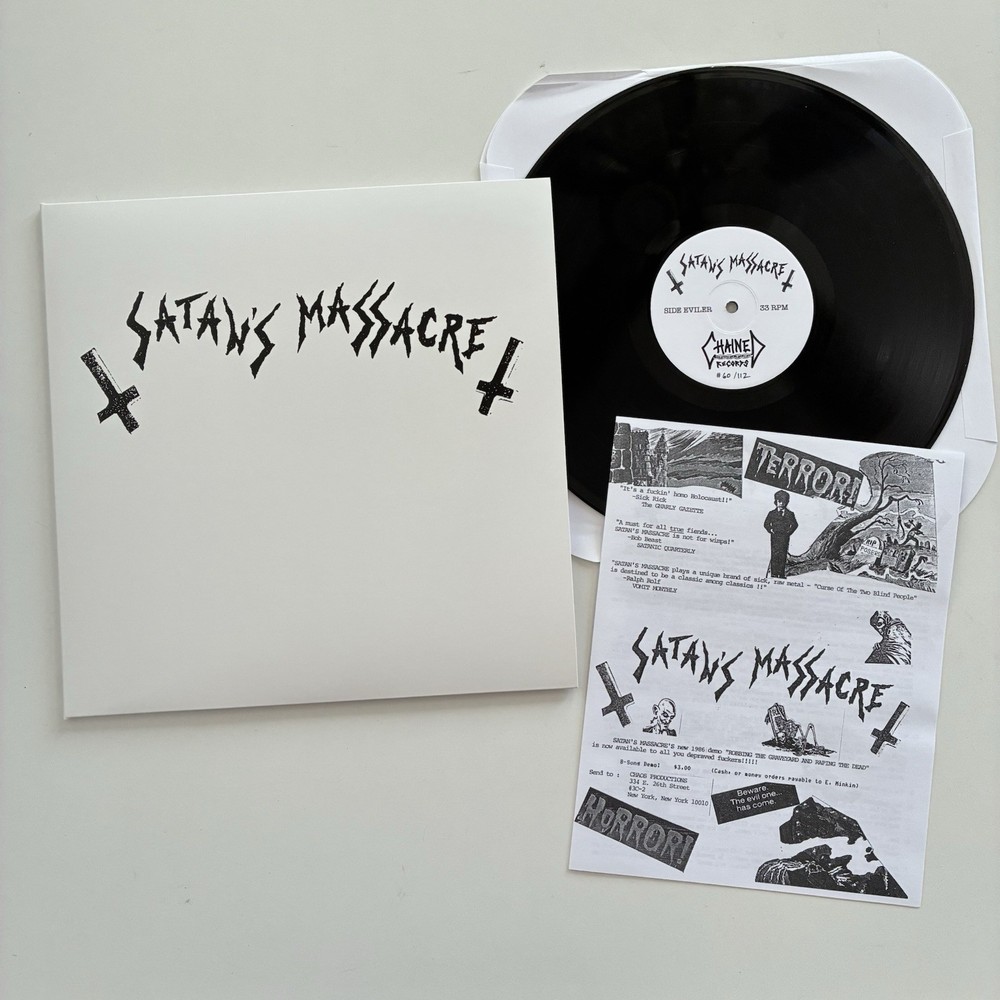 SATAN’S MASSACRE LP of 1985 Demo• Ltd 112 •private press• ULTRA EVIL BLACK METAL