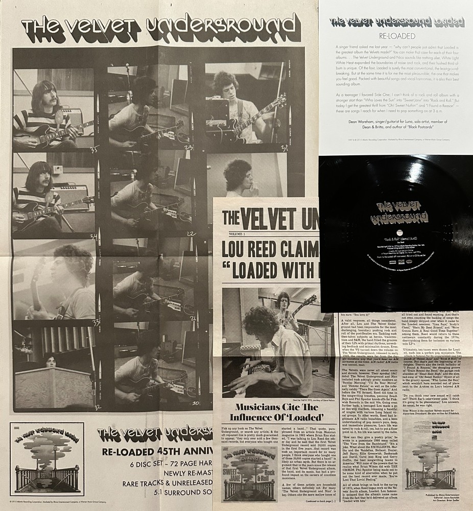 NEW Velvet Underground Loaded 45th Anniversary Promo Lot Poster Flexi Disc Paper