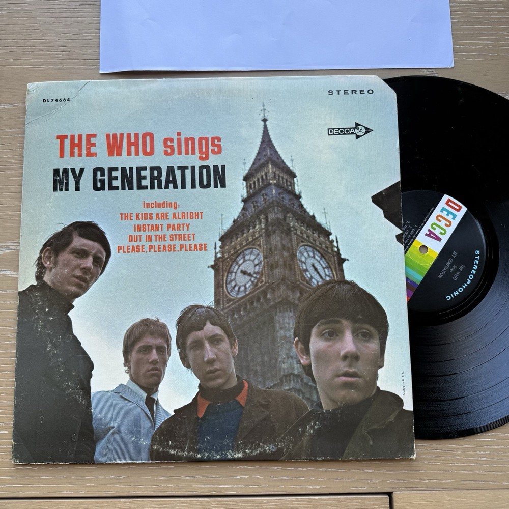 1967 The Who My Generation US Pressing LP Deca Vinyl Record RARE Copy