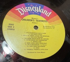 Disneys Childrens Favorites Vinyl Record Vol 1 Disneyland Records 2505 25 Songs