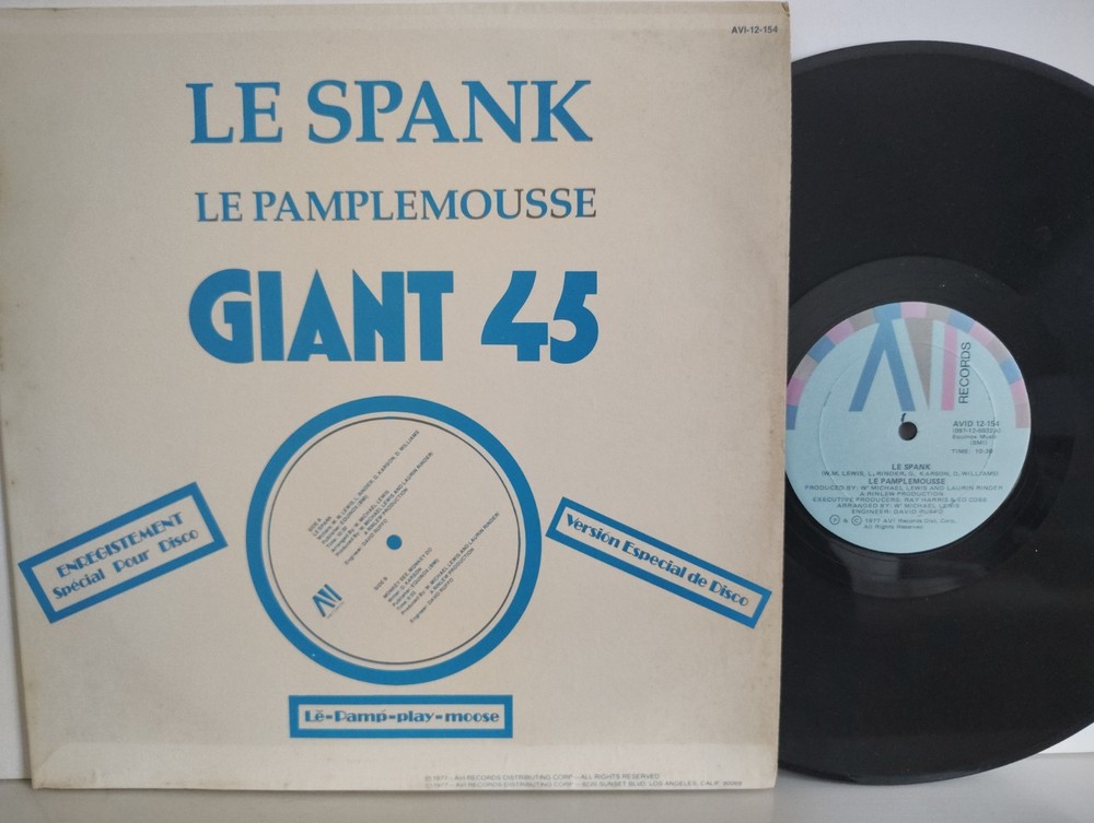 LE PAMPLEMOUSSE – “LE SPANK” / RINDER & LEWIS / AVI RECORDS 1977