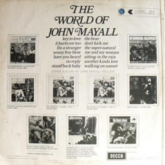 John Mayall – The World Of John Mayall 1970 LP, Comp Decca SPA 47 Very Good Plus
