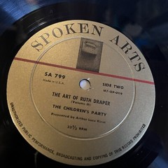 [SPOKEN WORD]~EXC LP~RUTH DRAPER~The Art Of~VOL. III~3~A Southern Girl At A Danc