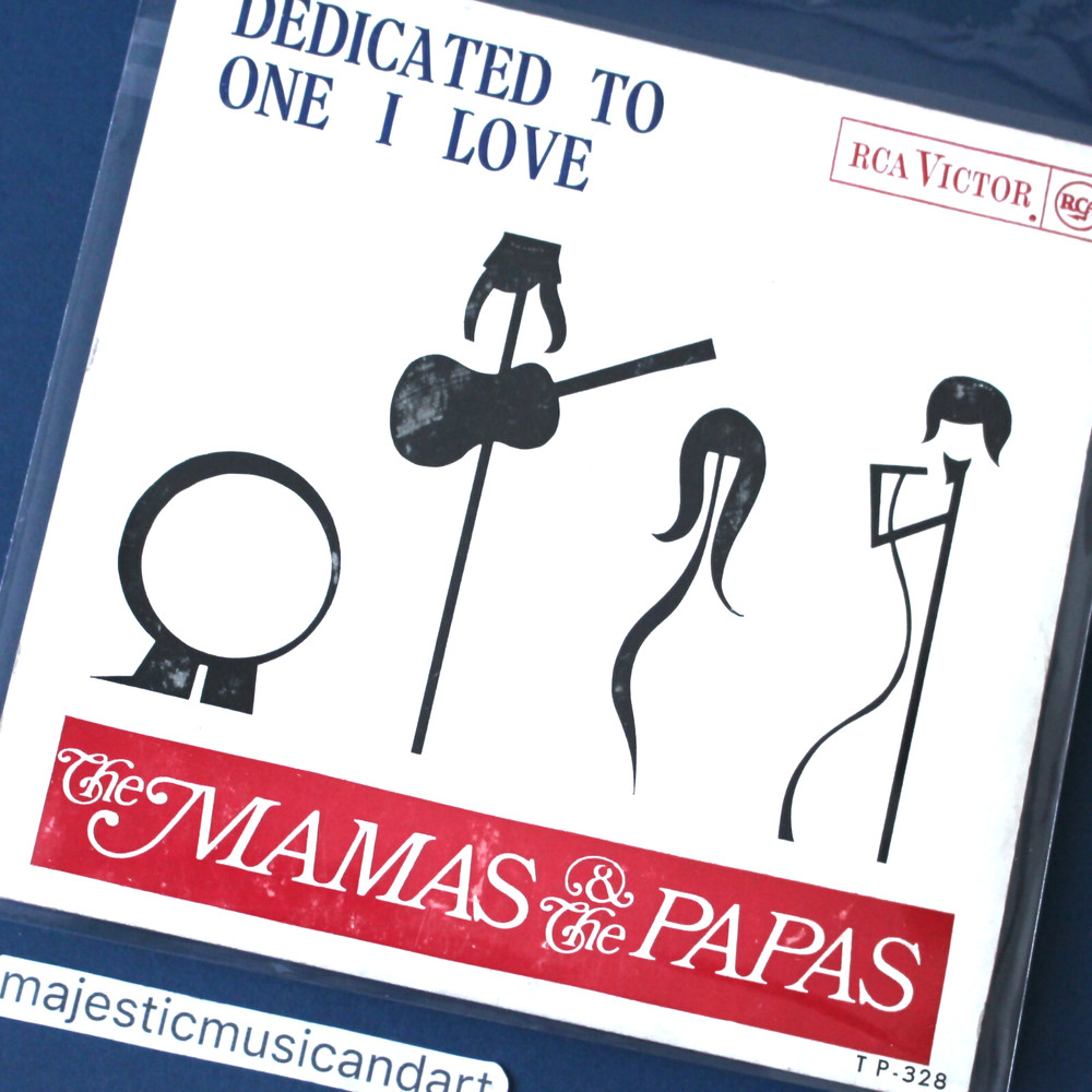 ORIGINAL 1967 RARE ART COVER THE MAMAS & THE PAPAS DEDICATED 7″ VINYL EP