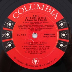 Various – A Treasure Chest Of Song Hits Hall Of Fame – 1955 Mono LP CL 613 6-Eye