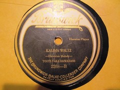 1920 TOOTS PAKA HAWAIIANS Steel Guitar Aloha Oe / Kalima Waltz Brunswick 2208